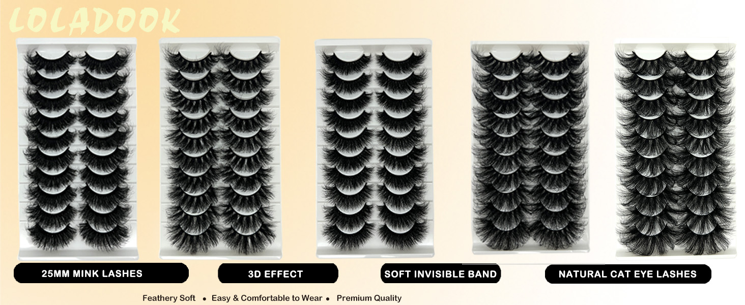 wholesale 8d mink eyelashes false cat eye lashes pack