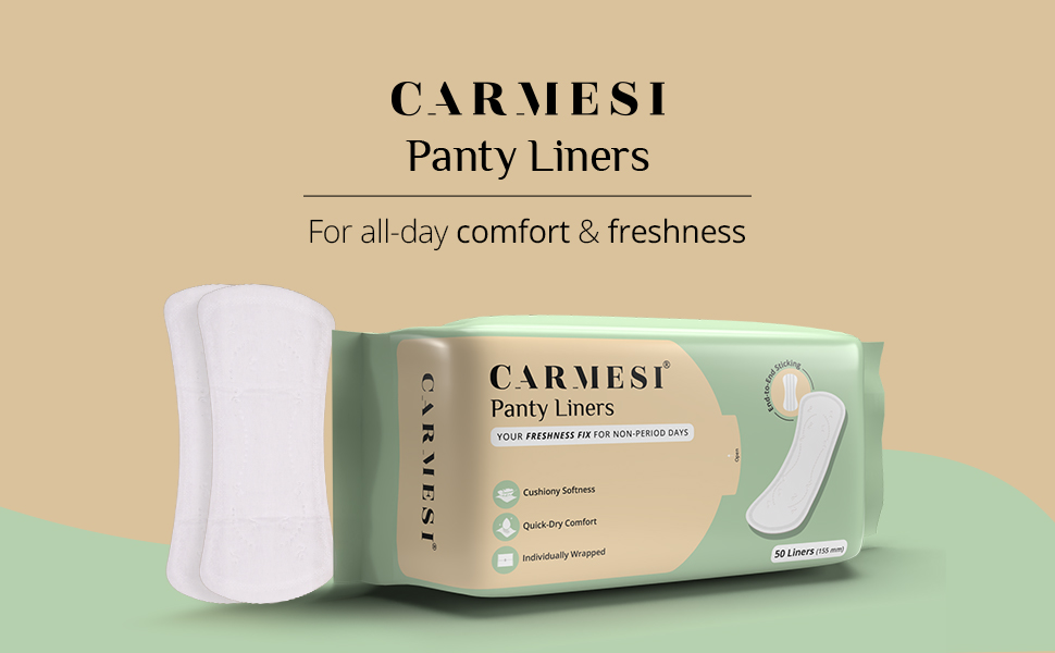Buy Carmesi Panty Liners 50 Pieces Cushiony Soft Protect against