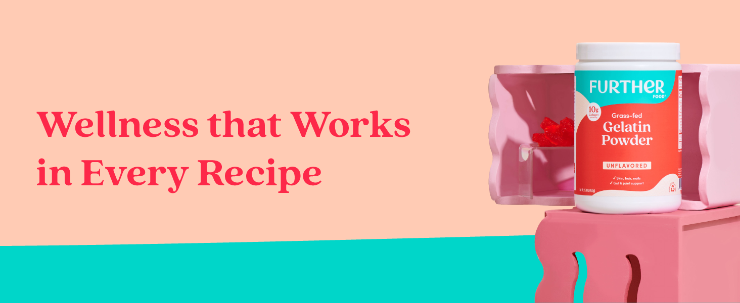 gelatin powder, collagen, protein, further food, wellness, food thickener