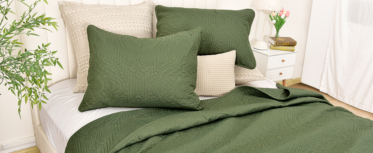 PHF Lightweight Summer Quilt Set King Size, 3PCS Ultra Soft