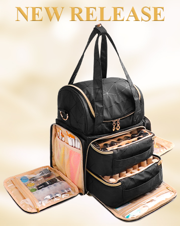 nail polish bag organizer case with uv light storage