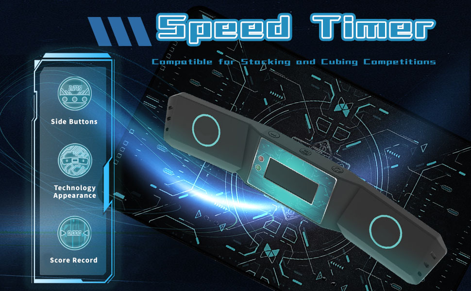 Cusprtm Speed Timer with Mat Compatible for Cube and Stack