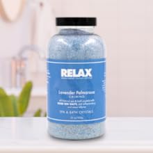 Lavender Palmarosa By Relax Spa and Bath calming dead sea bathing salt aroma therapy