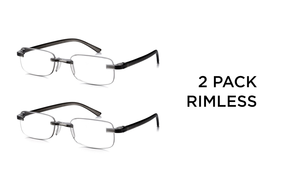 Mens & Womens Reading Glasses, 5 Pack of Readers in +3.5 Magnification, Non Prescription Readers