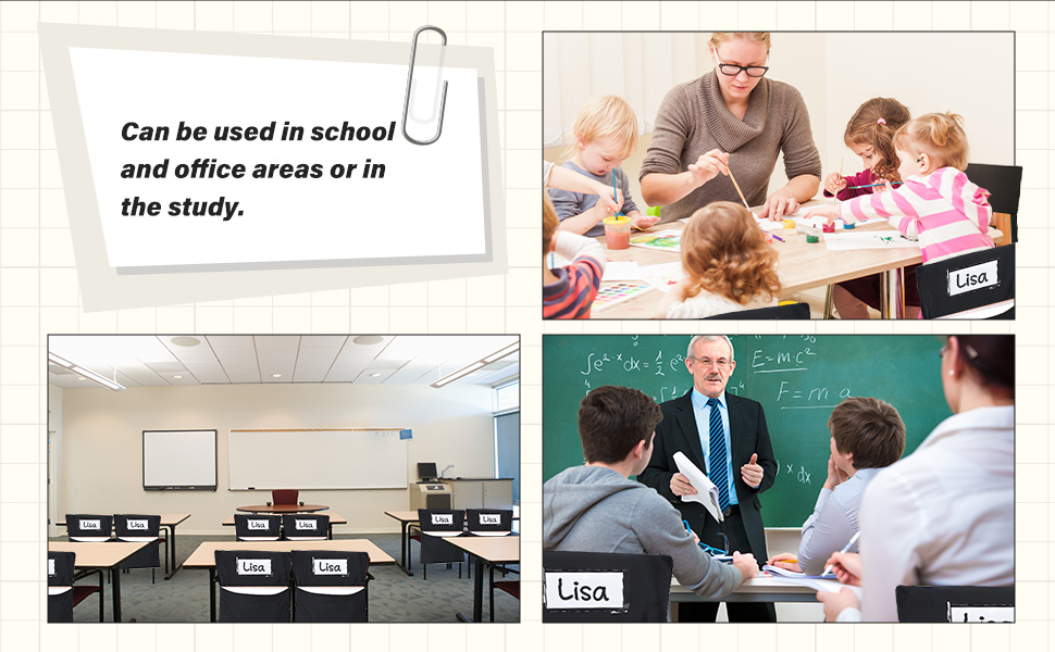 YUQILIN 24 PCS Chair Pockets for Classroom 20 x 17 Inch