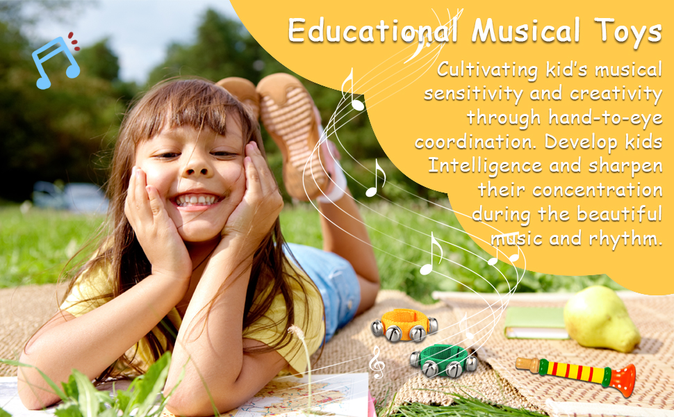 LOOIKOOS Toddler Musical Instruments Toys, Wooden