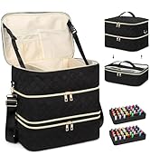 Yokilly Nail Polish Organizer Case, Three Layer Nail Organizers and Storage Hold 80 Bottles & Nai...