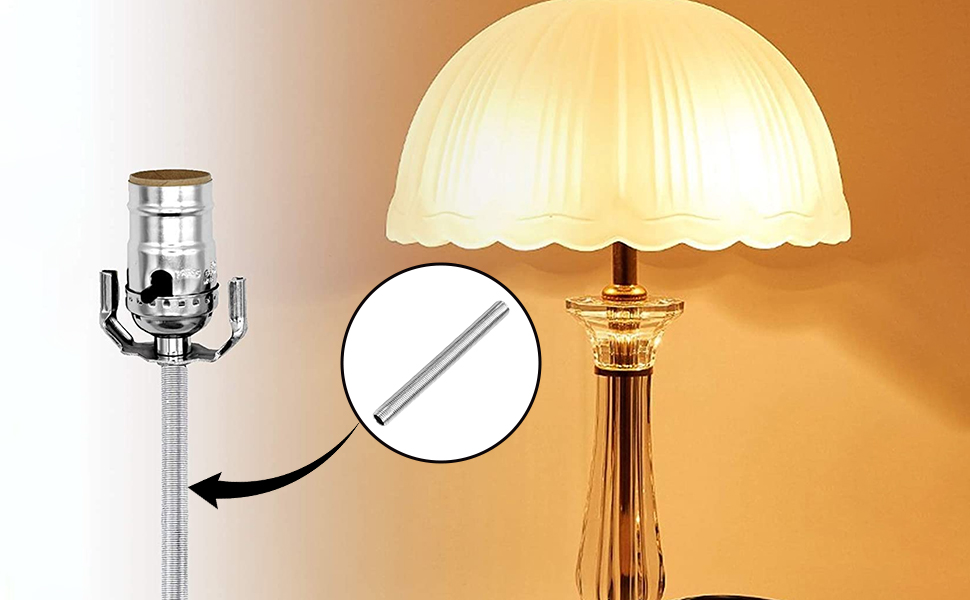 5Pcs Zinc Plated Lamp Pipe Nipple, M10 Thread 3.15in Length 0.04in