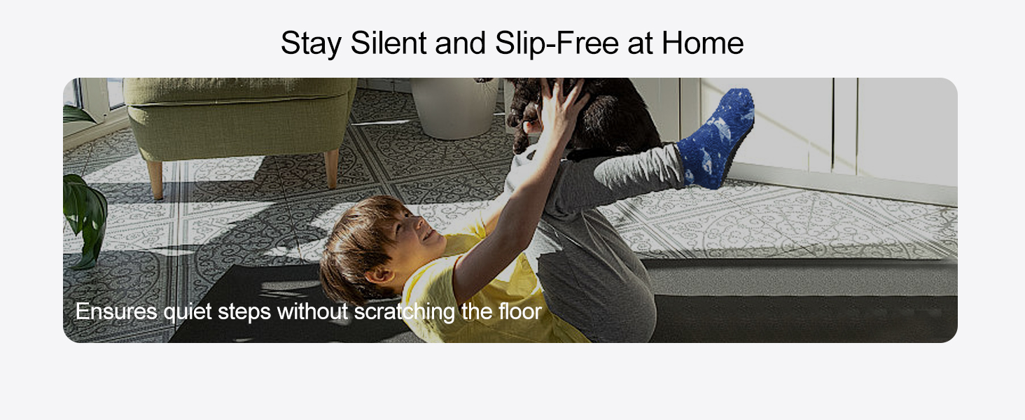 Ensures quiet steps without scratching the floor