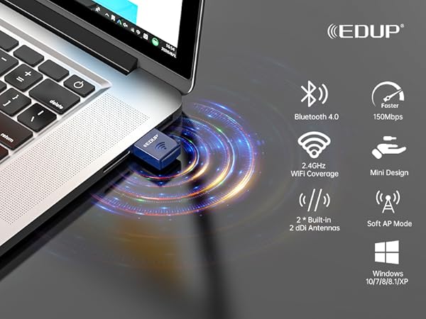 EDUP Bluetooth 4.0 USB WiFiアダプター　20個 Amazon.com: EDUP USB Bluetooth WiFi Adapter for PC