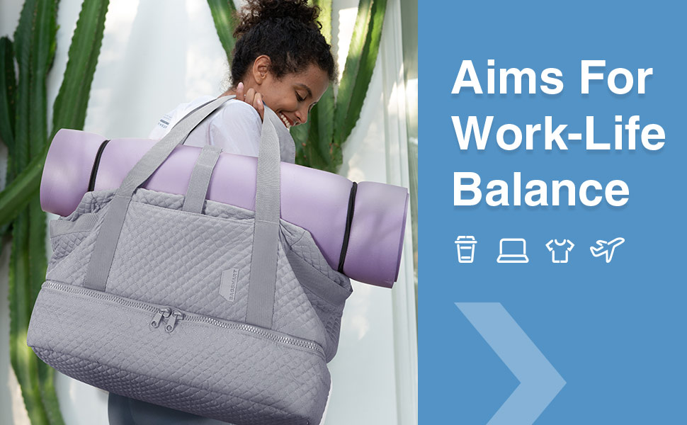 Weekender Bags for Women, BAGSMART 2 Pcs 37L Large Travel