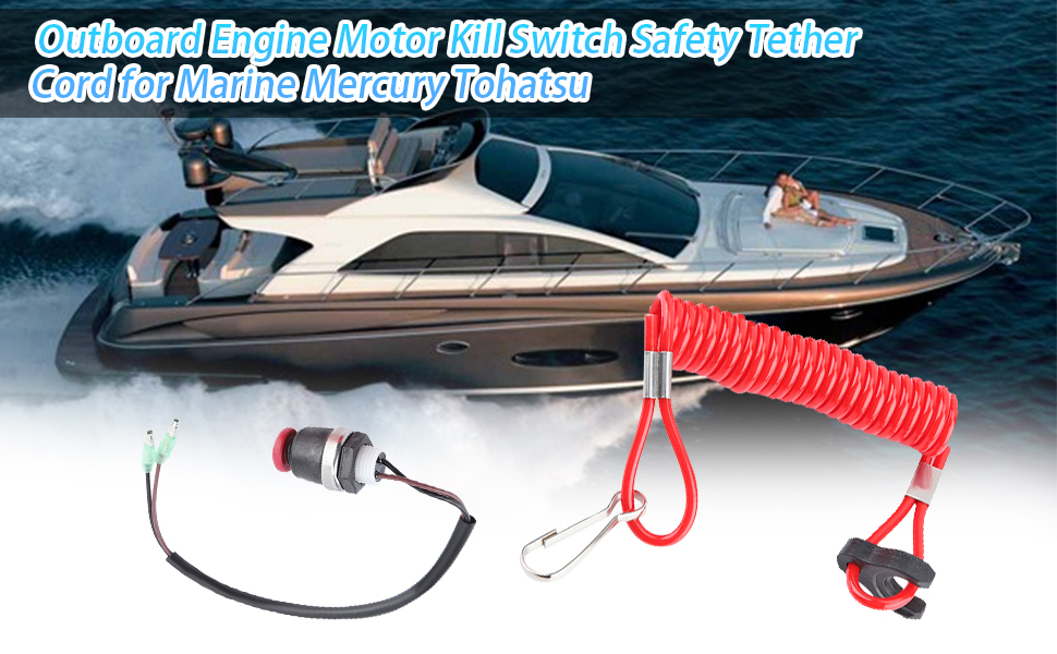KIMISS Engine Kill Stop Switch,Outboard Engine Motor Kill Switch Safety