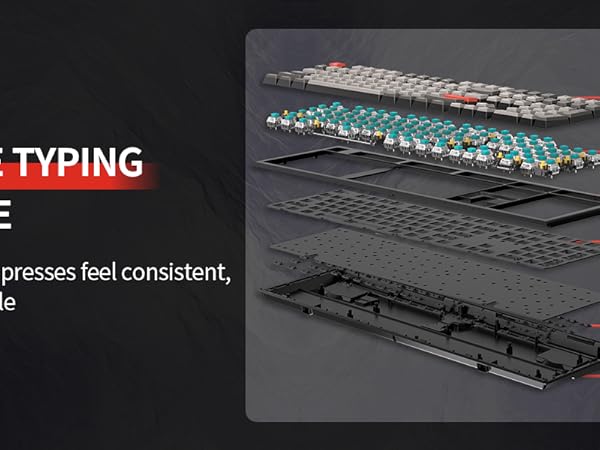 Mechanical Gaming Keyboard,Compact PC Keyboard with Number Pad