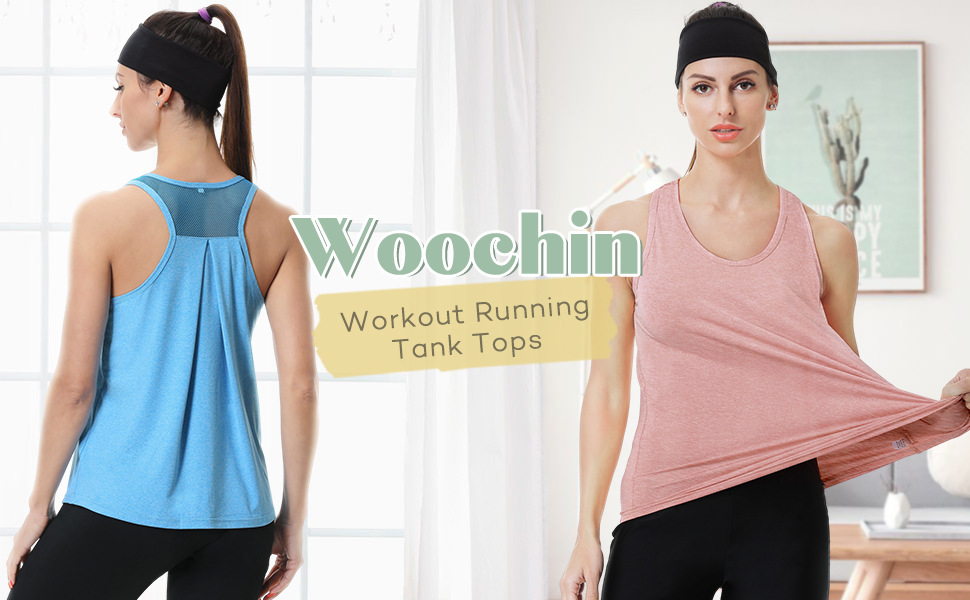 Woochin Workout Tank Tops for Women Gym Top Running Vest Ladies