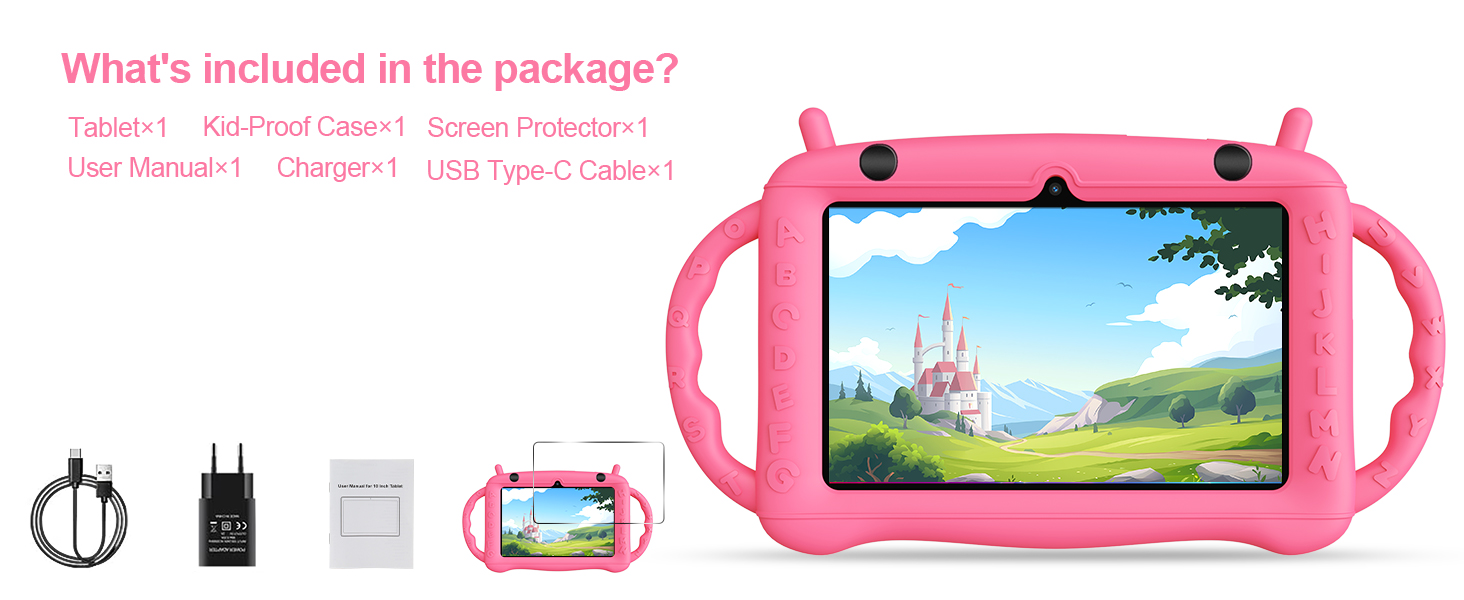 Kids Tablet Package Contents