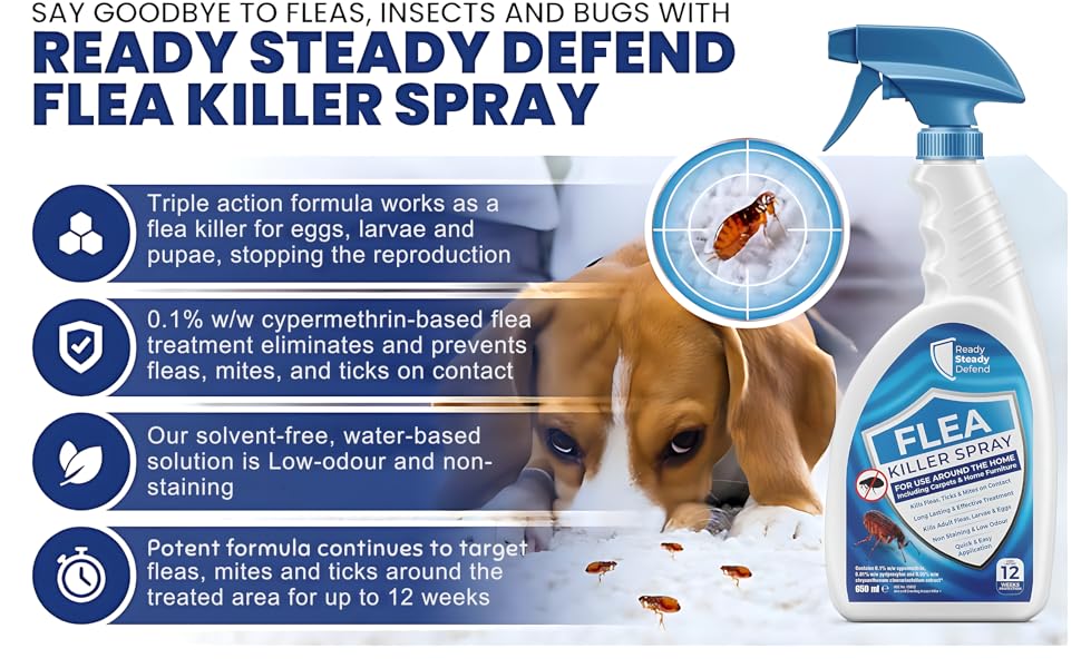 Flea Spray for The Home 650ml Flea Treatment For Households