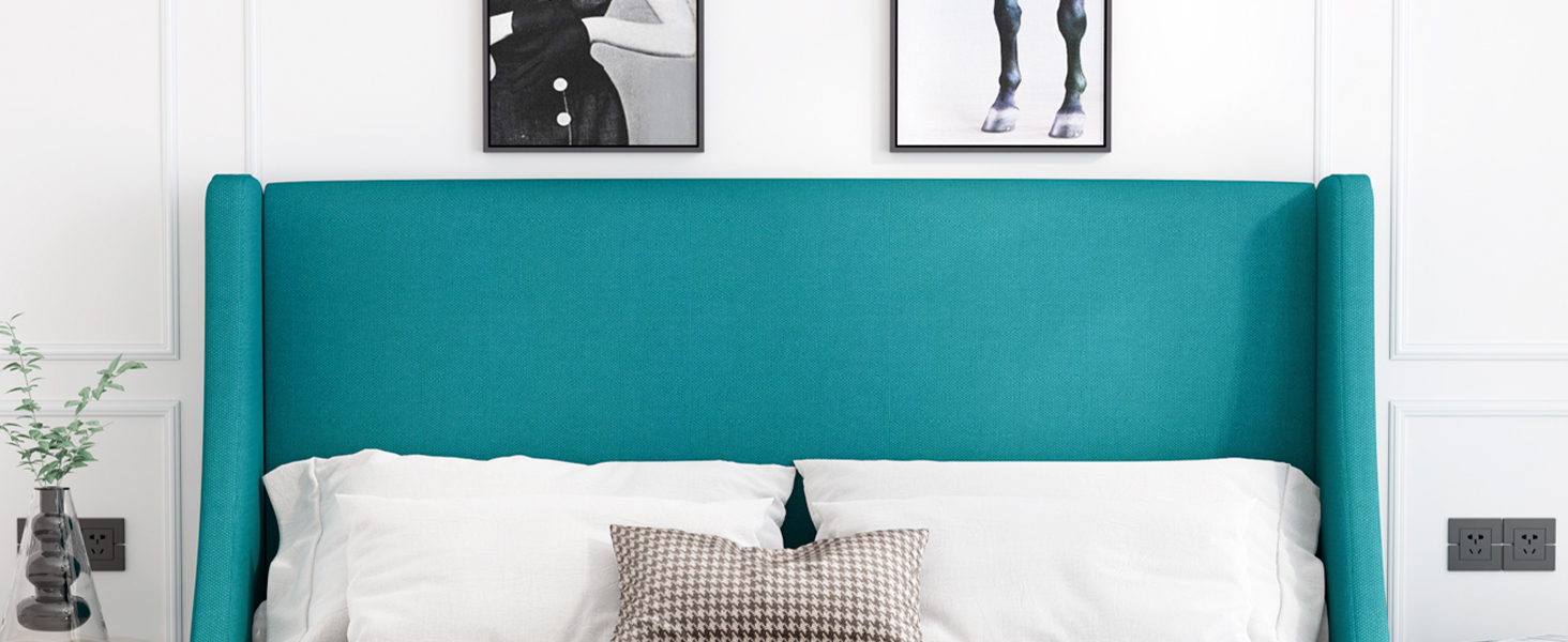 Allewie King Size Bed Frame, Platform Bed Frame with