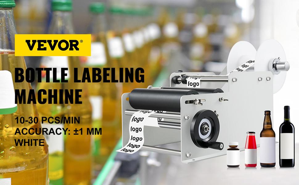 VEVOR Manual Round Bottle Labeling Machine, 1030 pcs/min