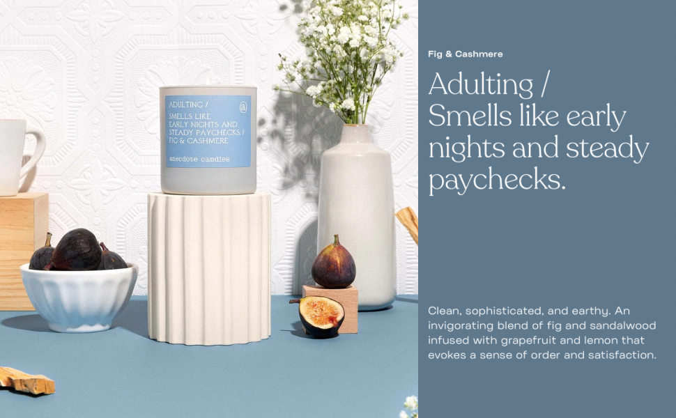 Anecdote Candles Zone' Coconut Soy Wax Candle Jar Premium Hand Poured