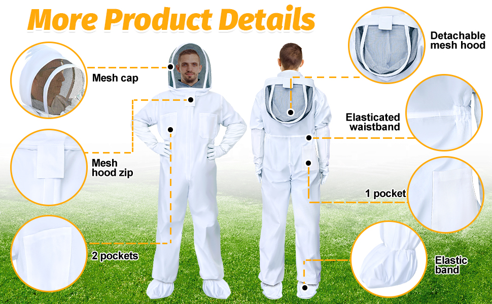 Yoziyaxo Bee Suit,Bee Suits for Men Sting Proof,Beekeeping