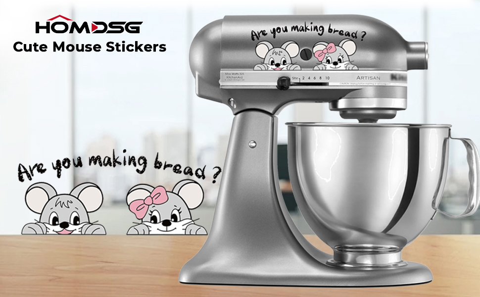 HOMDSG Cute Mouse Stickers. Are you making bread?