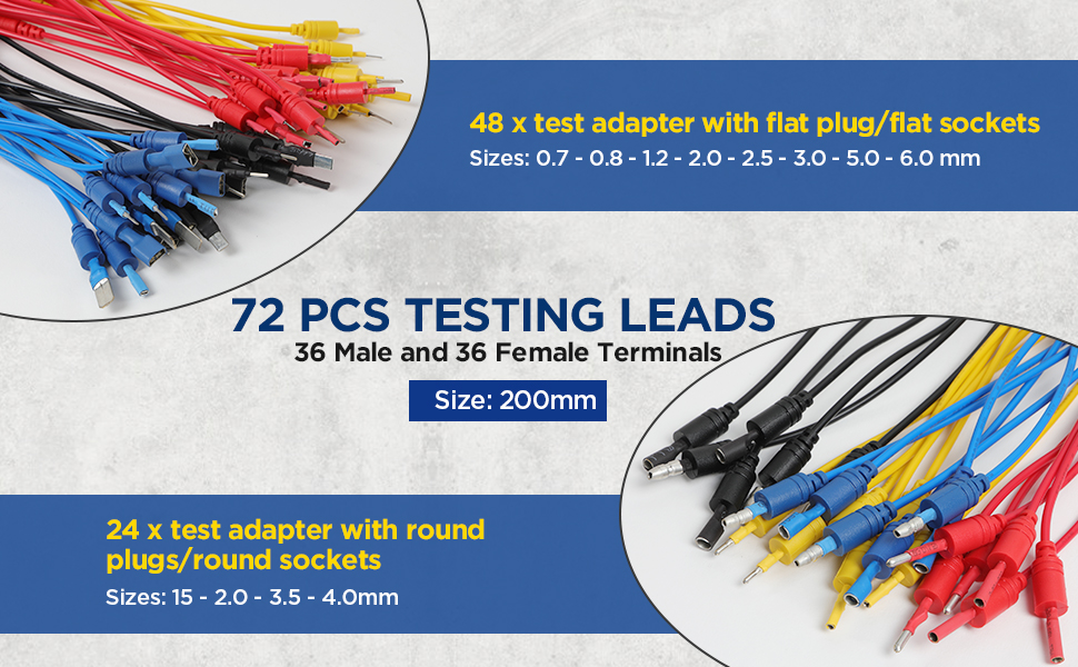 CMTOOL Multimeter Test Leads Kit 92PCS Multimeter Leads Kit Multimeter Alligator Clips Voltmeter