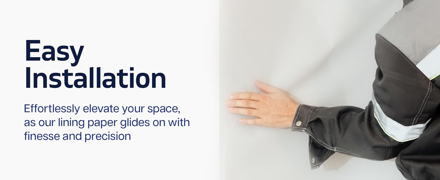 Besto 2 Rolls of 10m x 53cm Lining Paper for Walls Paintable Lining