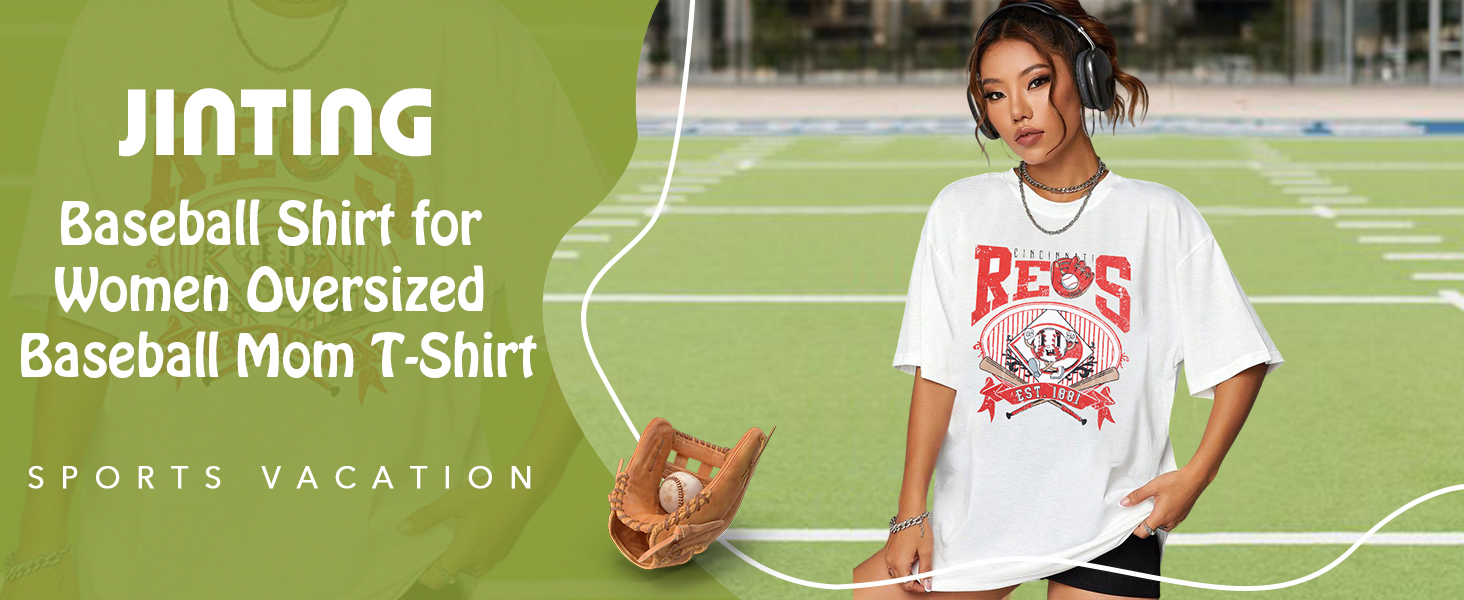 baseball shirt women oversized baseball mom tshirt