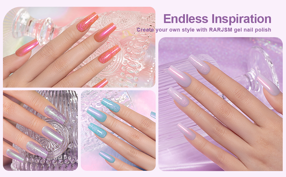 glitter shell thread nail gel gel polish pearl mermaid polish gel nail polish glitter