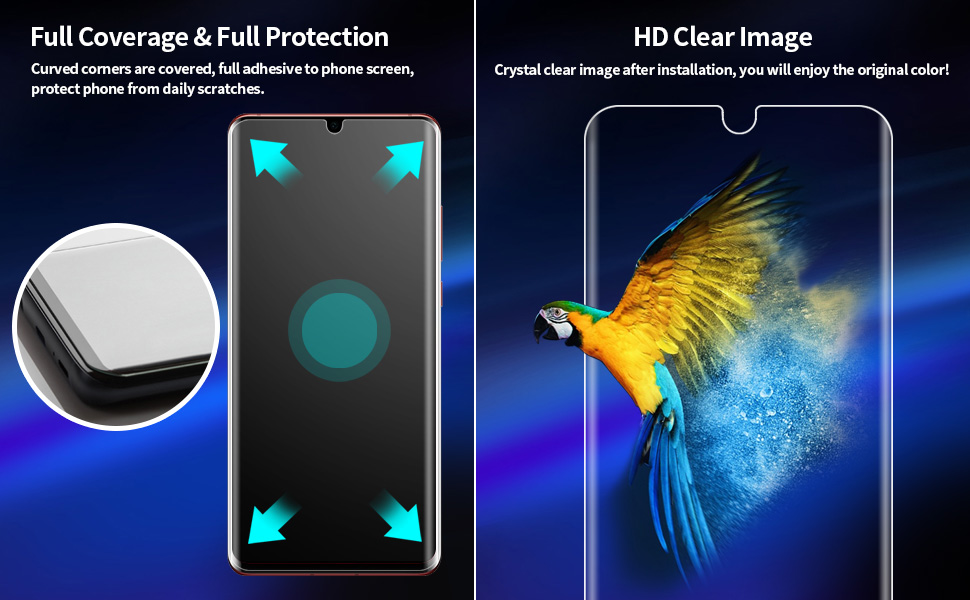 GColor Huawei P30 Pro Screen Protector, P30 Pro Glass Protector