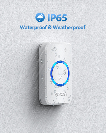 Wireless Doorbell, VOXON Door Bells Wireless Cordless with 2 Receivers IP65 Waterproof Plug in Door Bell Battery Operated, 1300ft Long Range Chime Kit with LED Flash, 5 Volume Levels, 60 Melodies 12 door bell