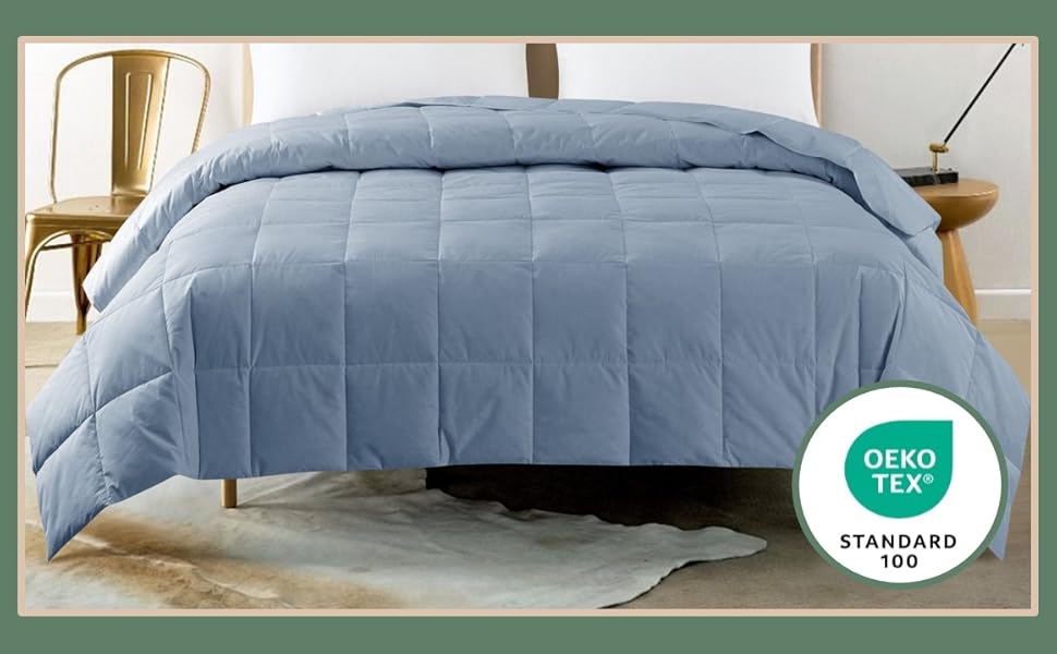 Feather and Loom 233 Thread Count White Duck Down Blanket