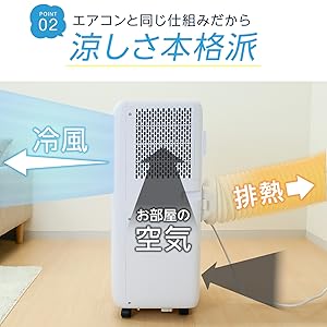 Amazon | 【涼しさ、本格派。】 スポットクーラー 家庭用 移動式