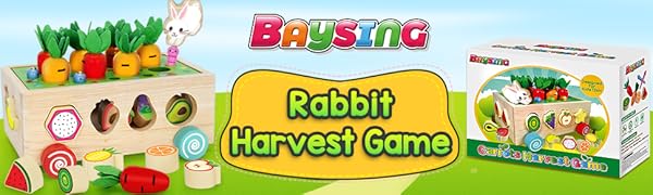 BAYSING Montessori Toys Carrots Harvest Game