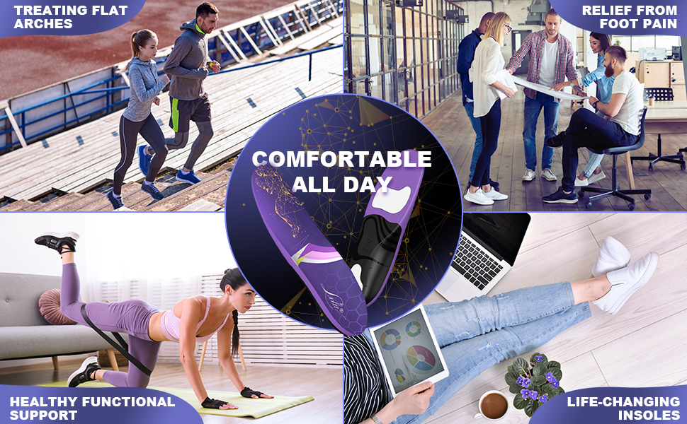 Plantar Fasciitis Pain Relief Feet Insoles Orthotics Arch