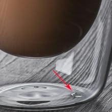 Dyserbuy 4 Pack Double Walled Glass Mug, Cappuccino Drinking Cups, Insulated Glass Coffee Cup with Handle, Perfect for Cappuccino, Latte, Espresso, Tea, Juice, Beverage (250ml/ 8.5oz) 27 Double Wall Glass Coffee Mugs