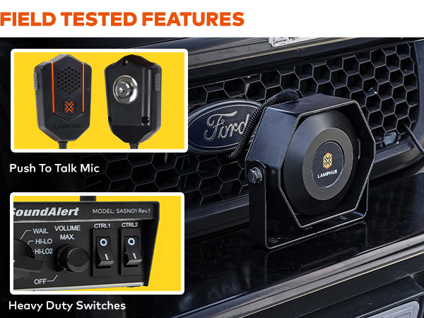  SoundAlert 100W 118-124dB Police Siren Slim Speaker Combo Kit