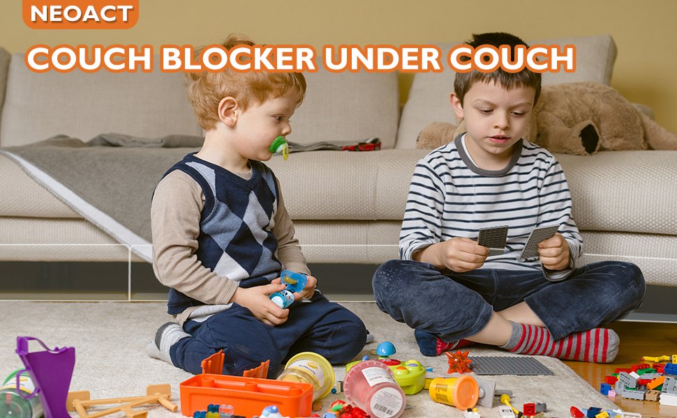 NEOACT 12 Pack Gap Bumper for Under Couch(3.2" H 16" L)，PVC