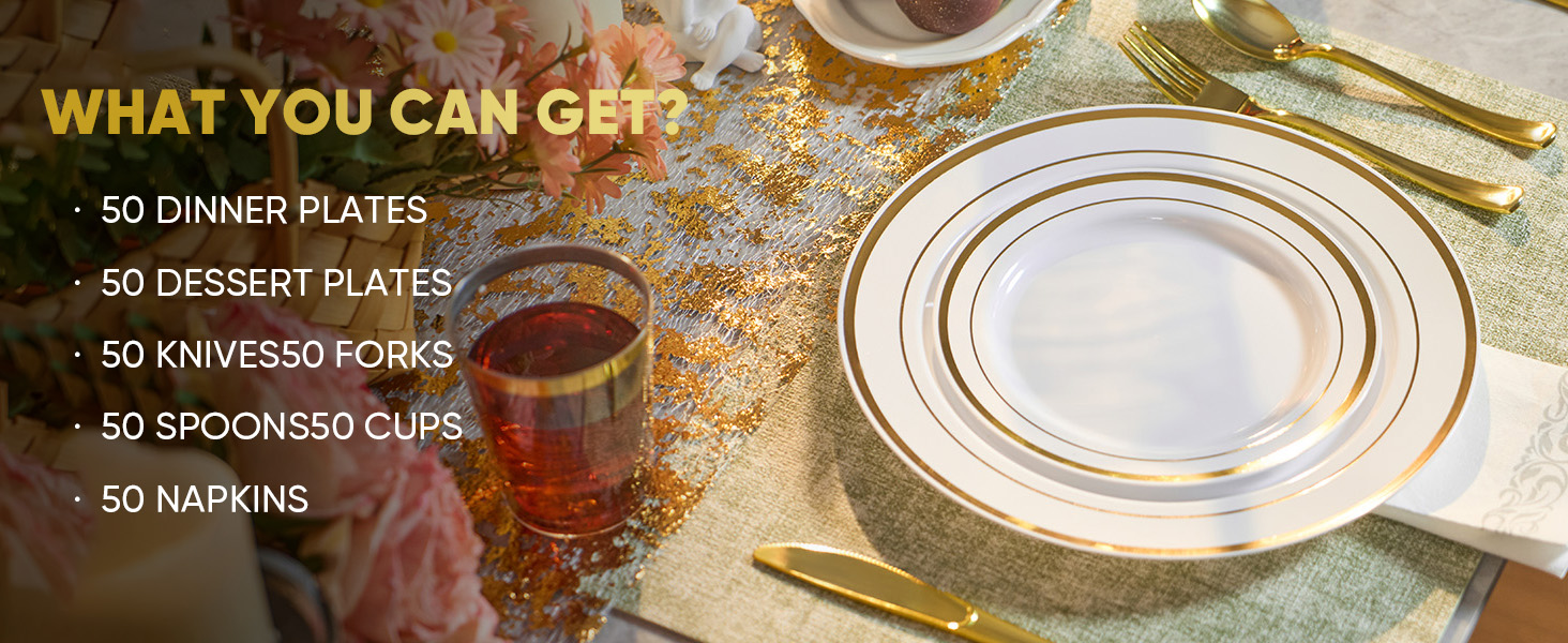 Gold Dinnerware Set