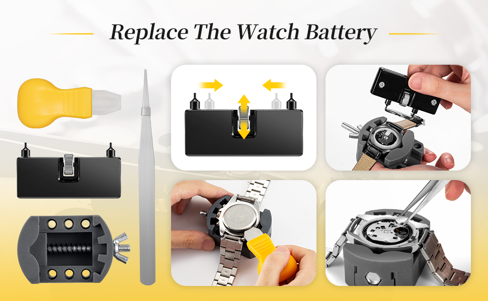 Watch Repair Kit, Eventronic Watch Battery Replacement Tool Kit, Professional Watch