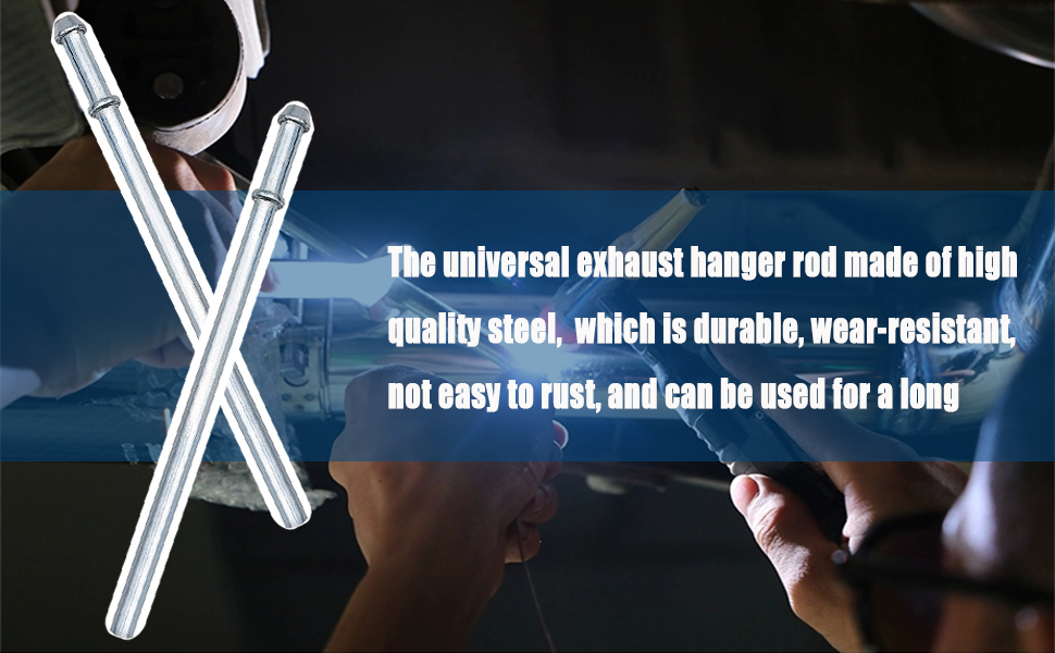 OBPSFY 2 Pcs Exhaust Hanger Rod,Straight Universal Exhaust