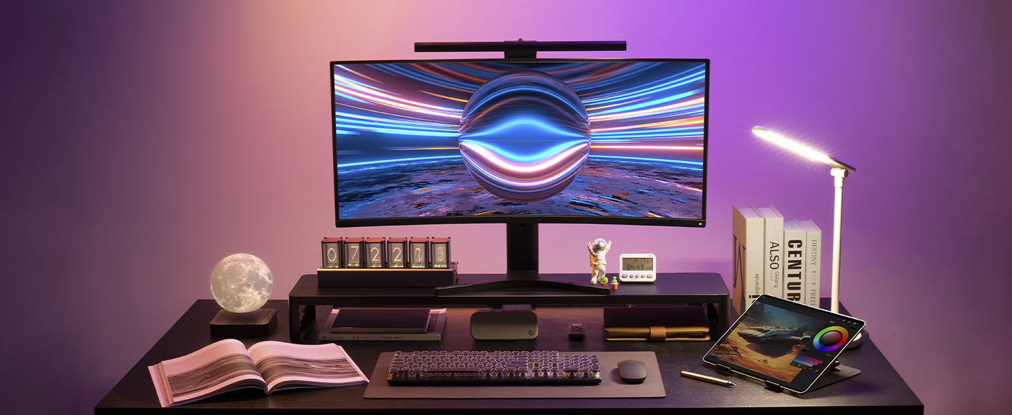 VAYDEER Dual Aluminum Monitor Stand Riser, Aluminum Strong&Sturdy for