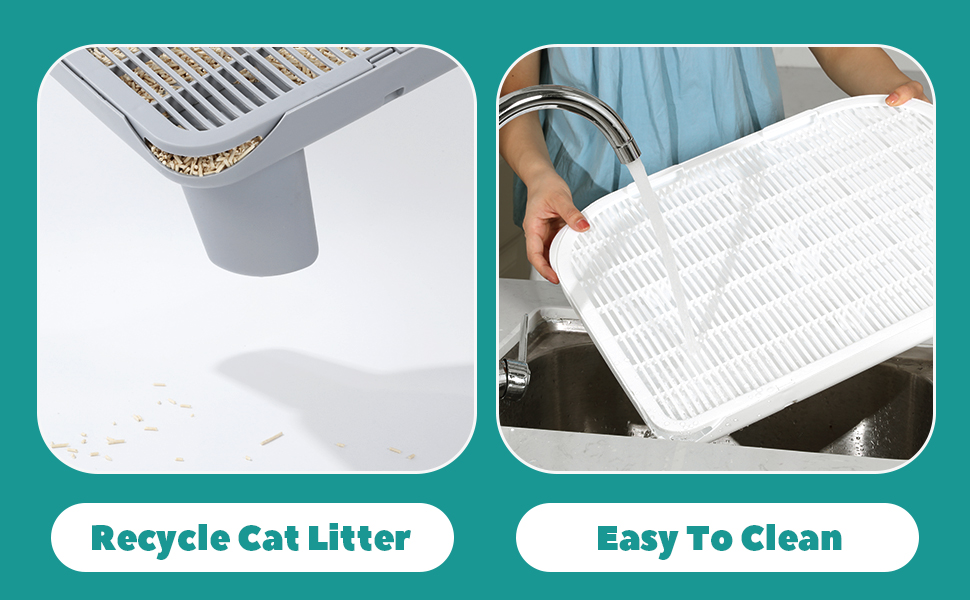 BALAPET Adjustable Cat Ramp for Litter Box Elevated Cat