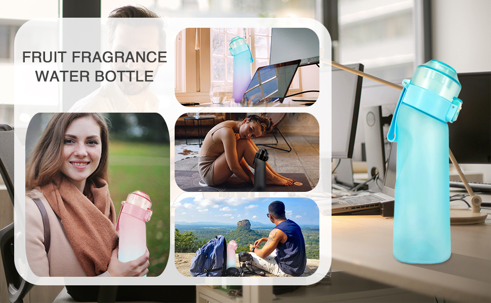 Air Water Bottle, 650ML Fruit Fragrance Water Bottle with