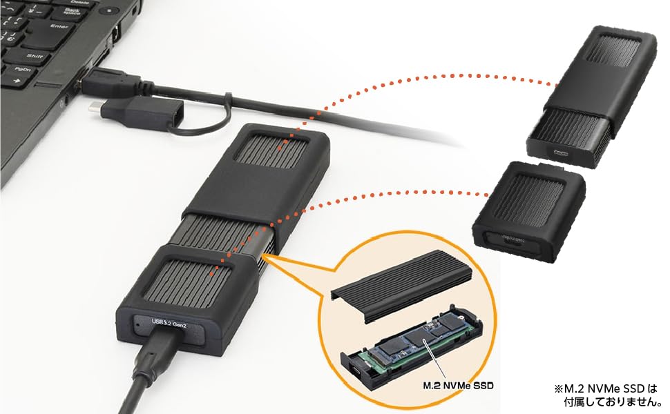 Amazon | センチュリー NVMe裸族の頭 USB3.2 Gen2 接続M.2 NVMe