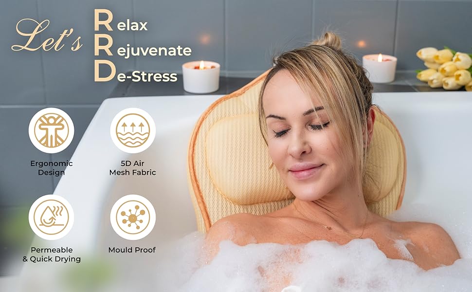 Ava zen bath pillow bathtub bath spa women gift relaxation relax soft