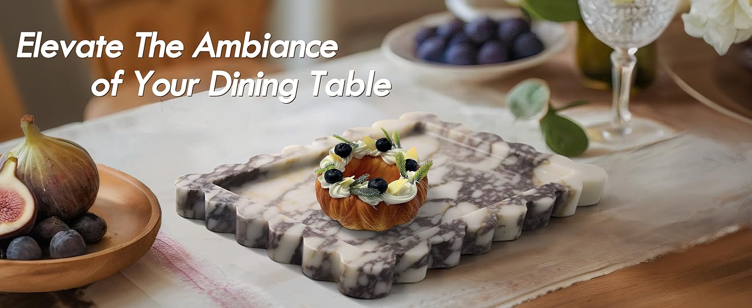 100% luxury natural marble tray