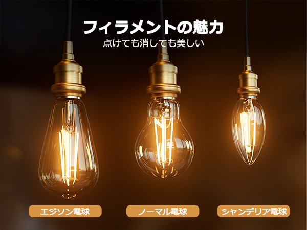エジソン電球 Amazon | Tengyuan エジソン電球 LED電球 フィラメント電球 e26