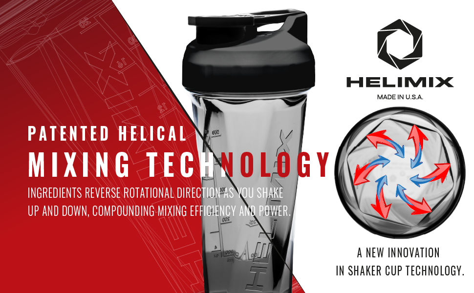 Helimix 2.0 Vortex Blender Shaker Bottle 28oz No Blending Ball or