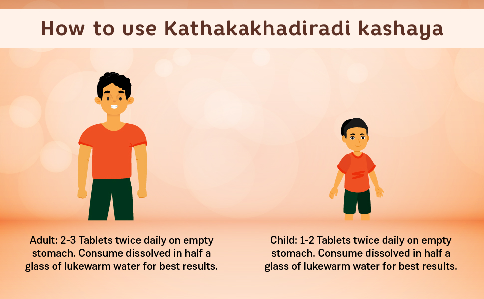 kathakhakhadiradi kashaya tablet - dosage
